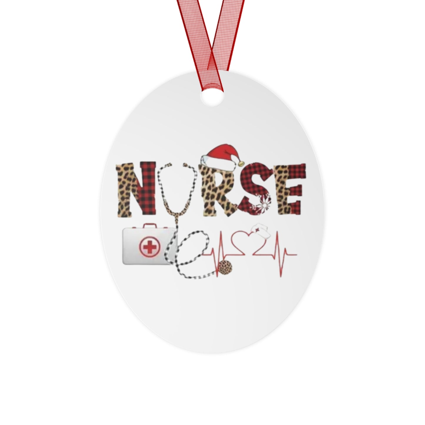 Nurse Christmas Metal Ornaments