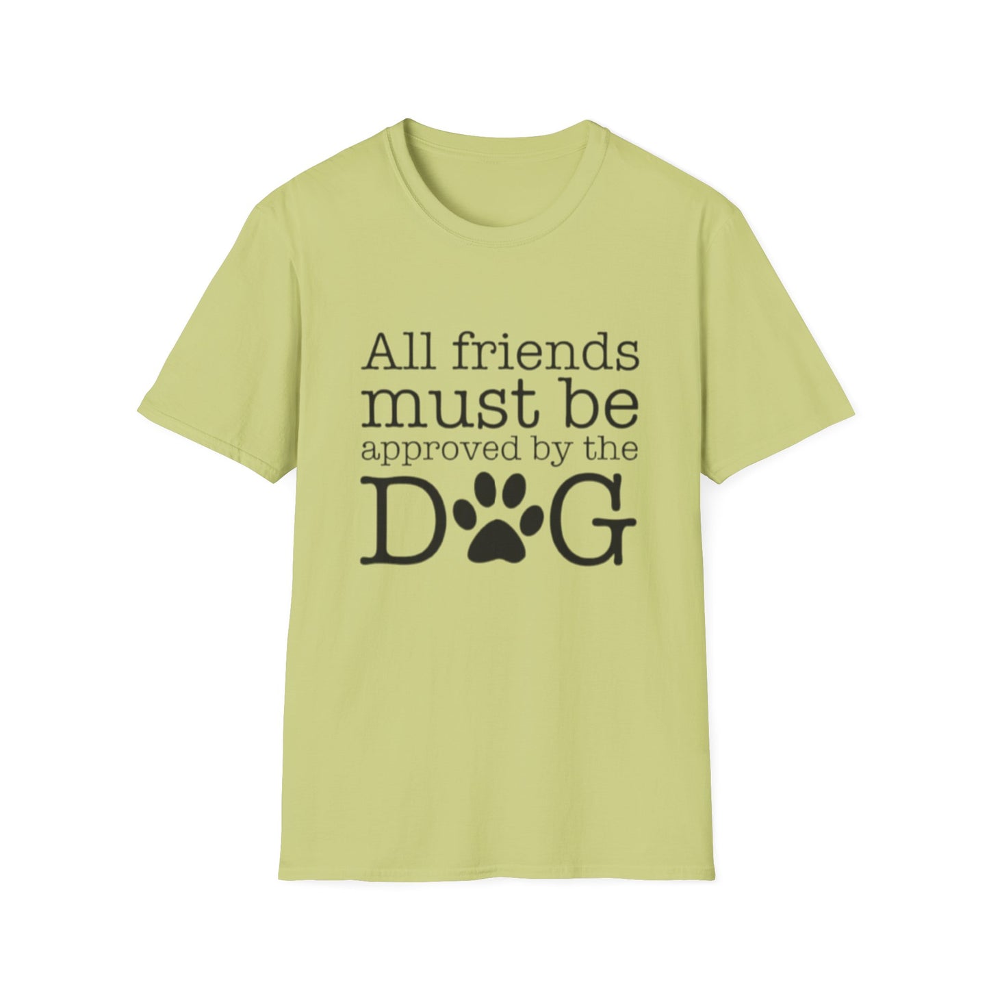 Dog Approved  Softstyle T-Shirt, Best Friend Gift, Funny Dog Lover Tee, Pet Owner Shirt, Cute Animal Print Shirt