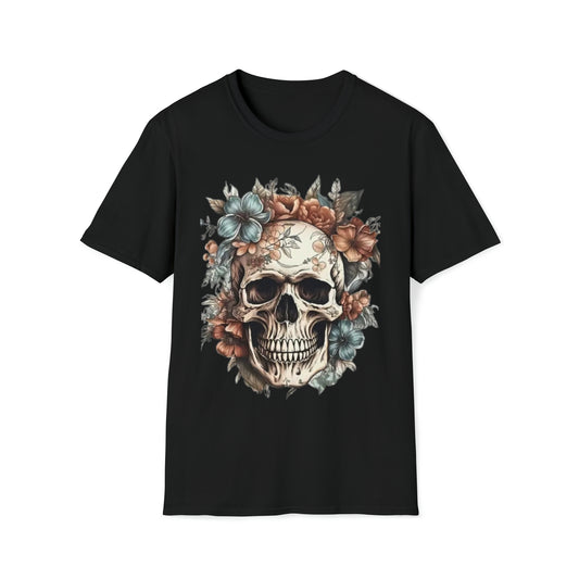 Skull flower Unisex Softstyle T-Shirt