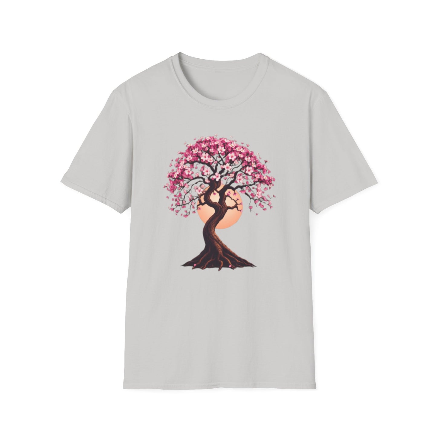 Celestial Tree of Life T-Shirt, Moon Cherry Blossoms Tee, Nature Boho Shirt, Zen Spiritual Top, Festival Apparel