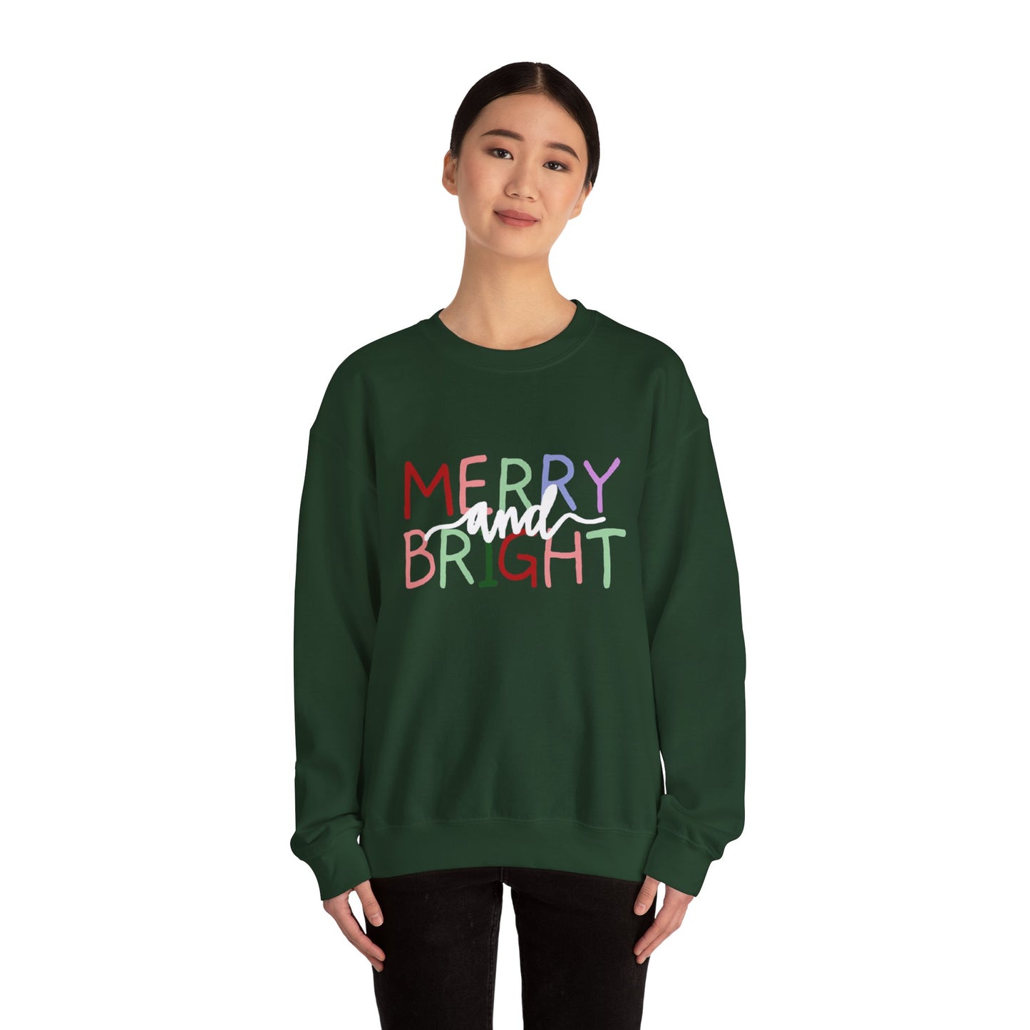 Merry and Bright Holiday Sweatshirt | Christmas Crewneck