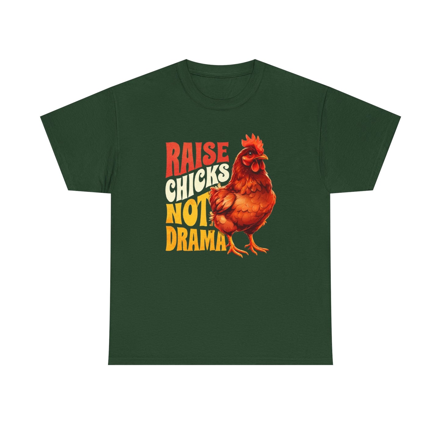 Chicken Lover Unisex Tee, Raise Chickens Not Drama T-Shirt, Farm Animal Graphic Shirt, Funny Hen Rooster Top, Country Life Apparel