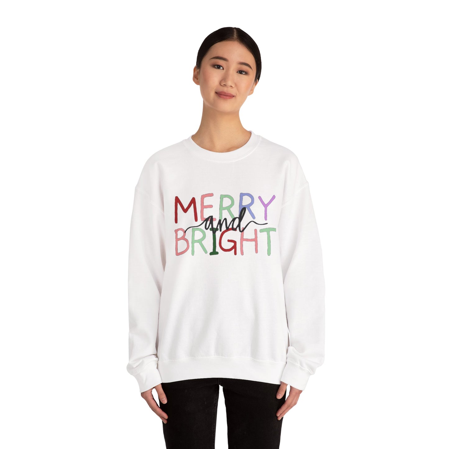 Merry and Bright Holiday Sweatshirt | Christmas Crewneck