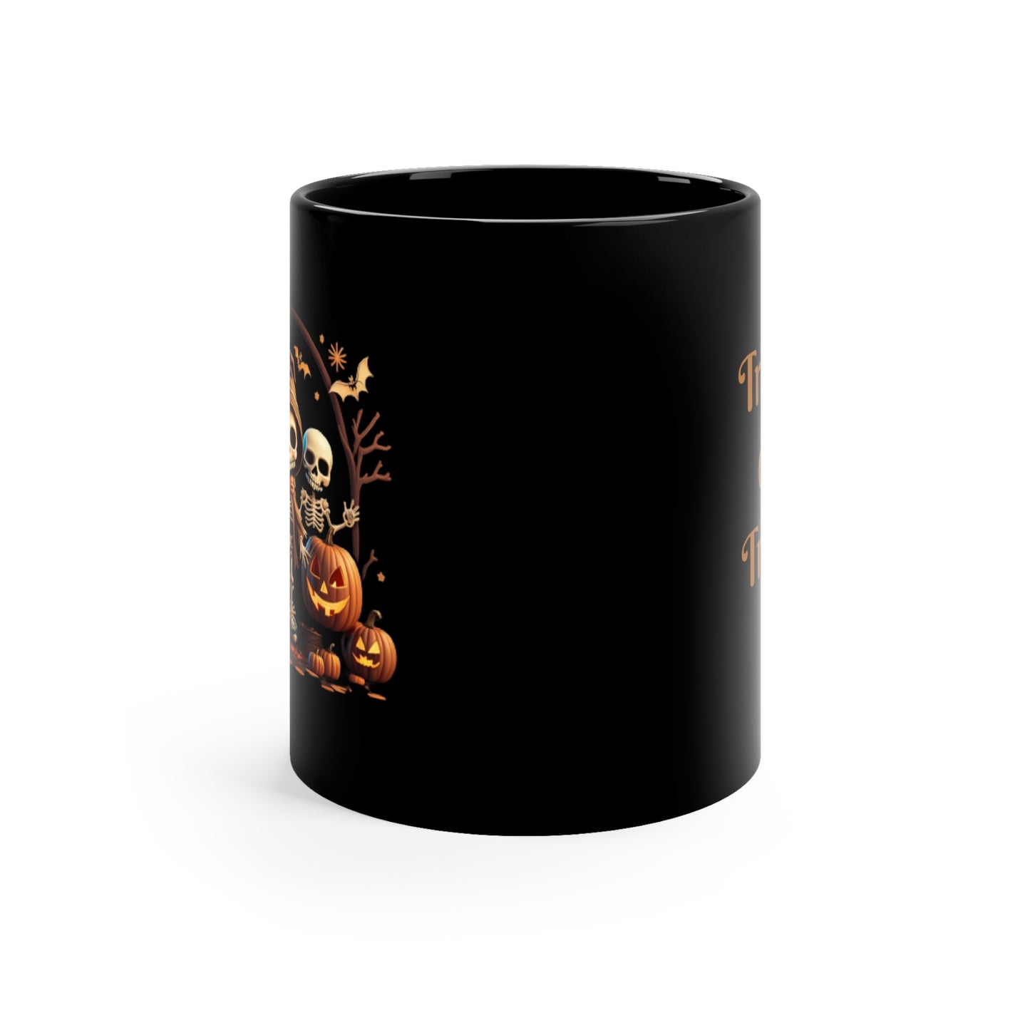 Skeleton trio 11oz Black Mug