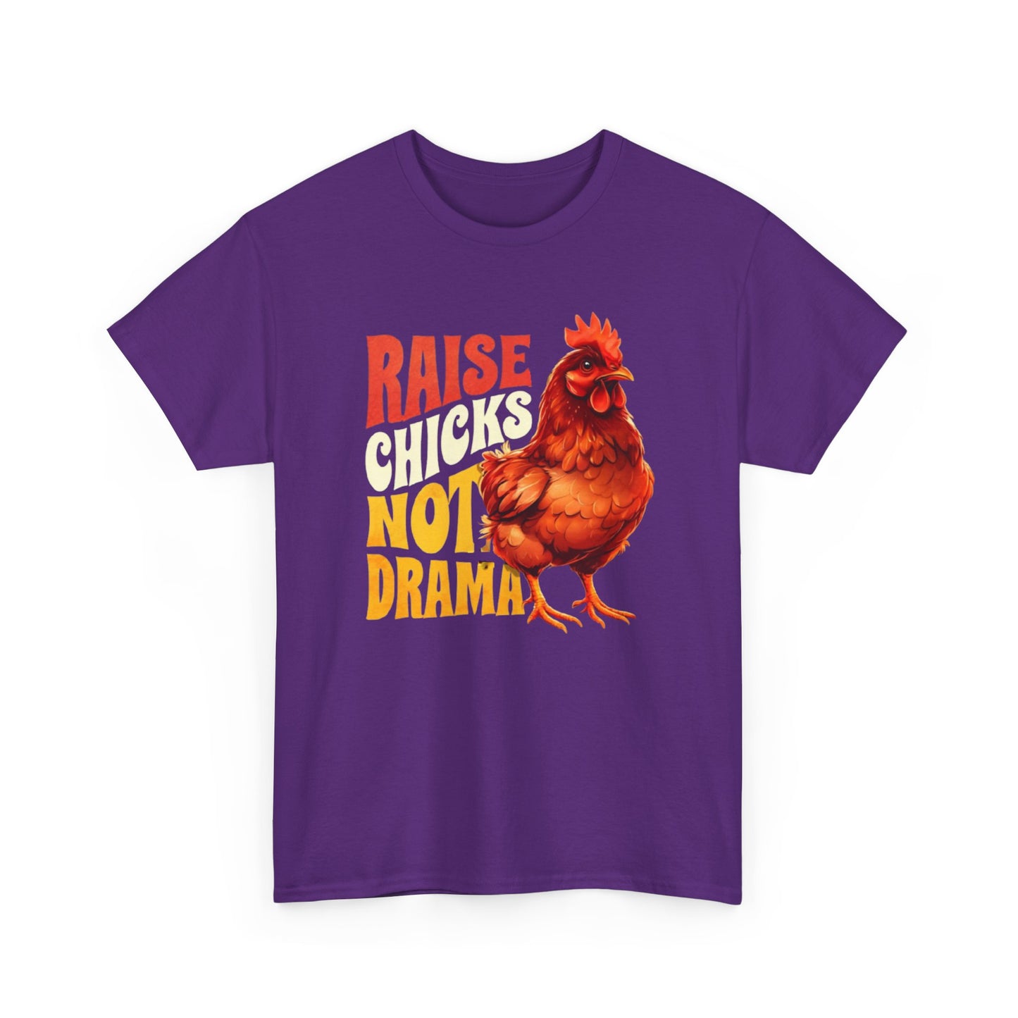 Chicken Lover Unisex Tee, Raise Chickens Not Drama T-Shirt, Farm Animal Graphic Shirt, Funny Hen Rooster Top, Country Life Apparel