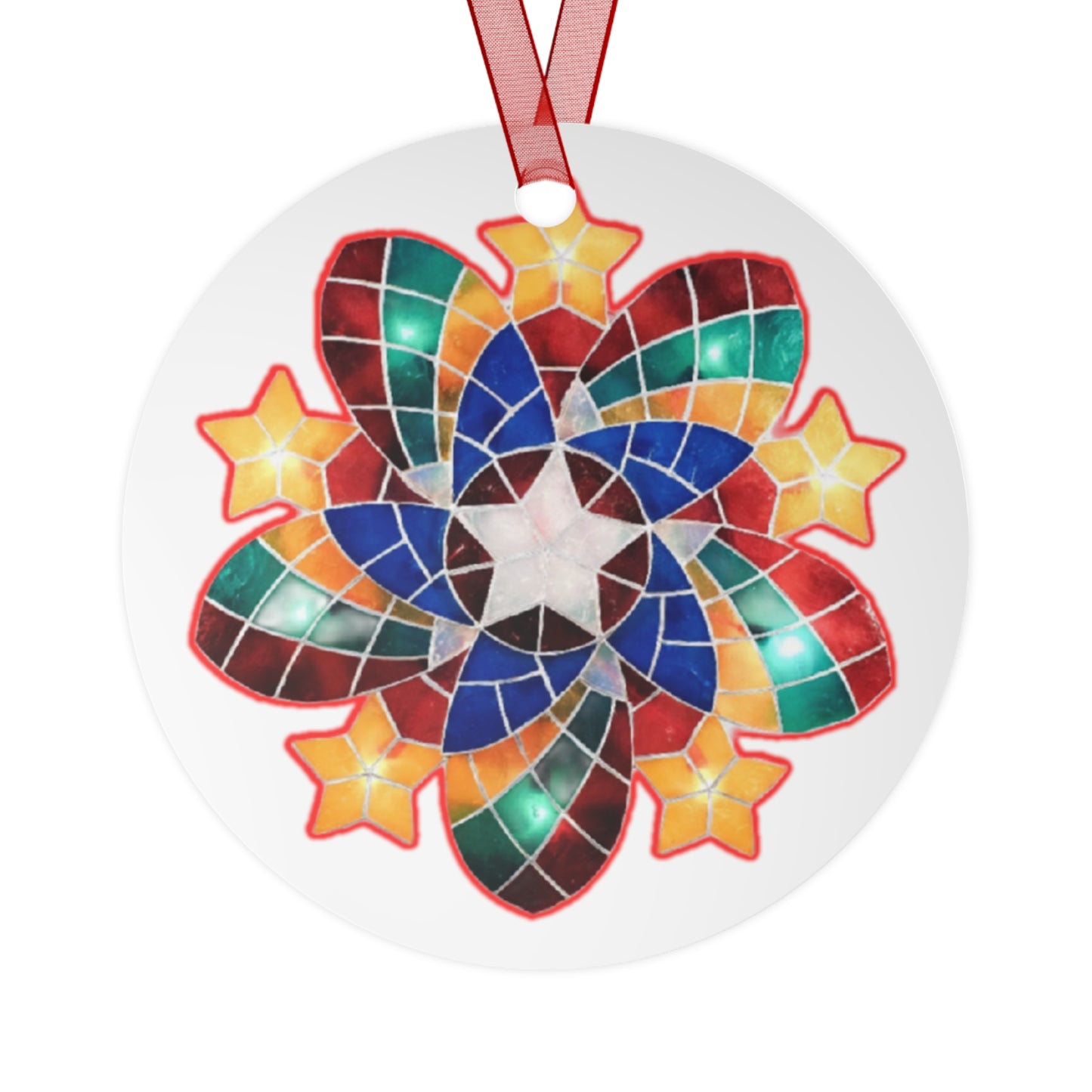 Filipino Parol Christmas Metal Ornaments