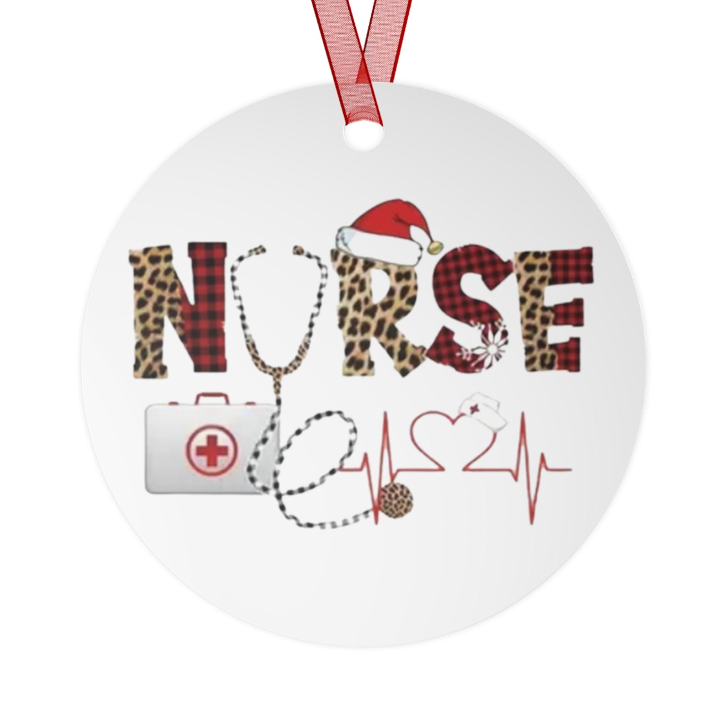 Nurse Christmas Metal Ornaments