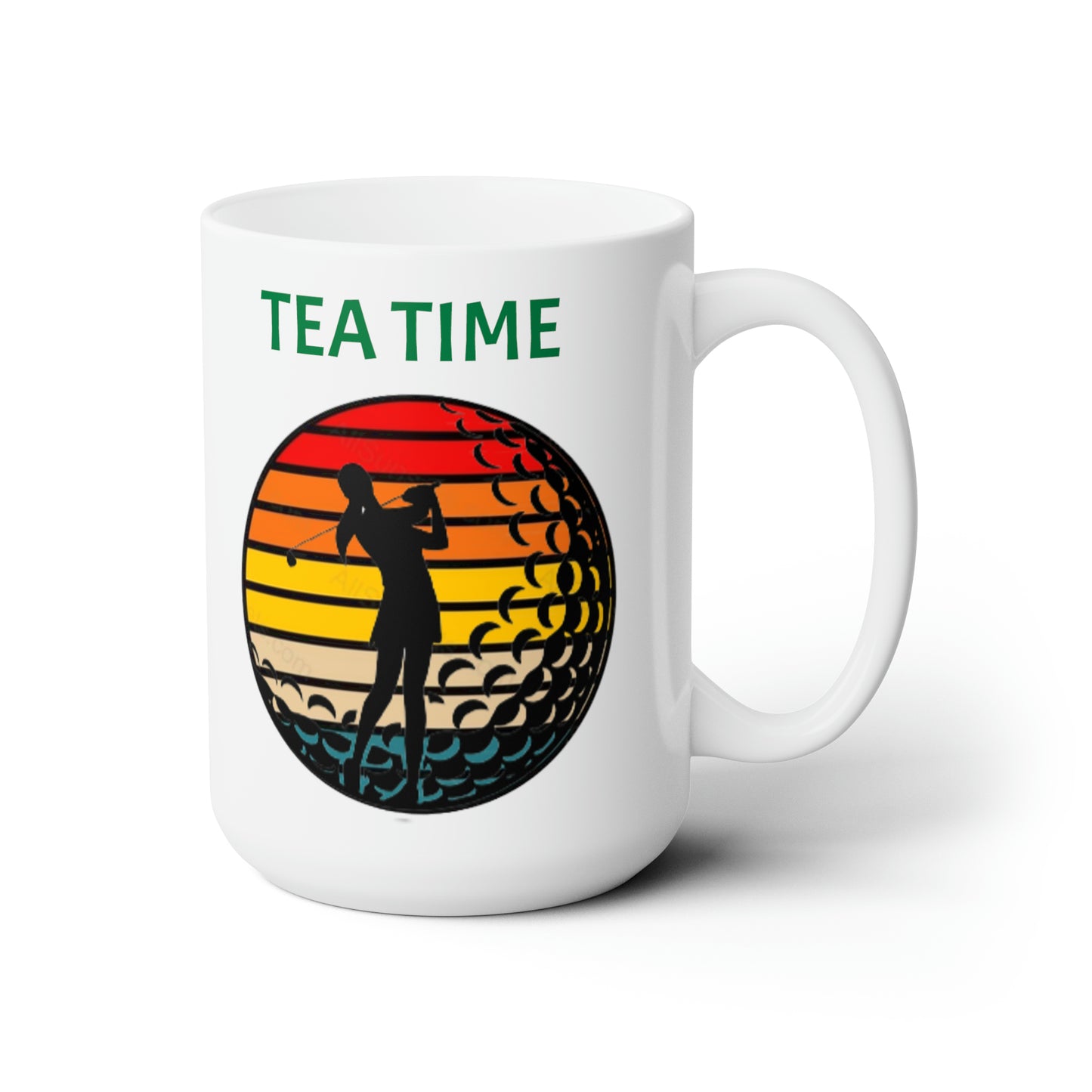 Tea time golf Ceramic Mug 15oz