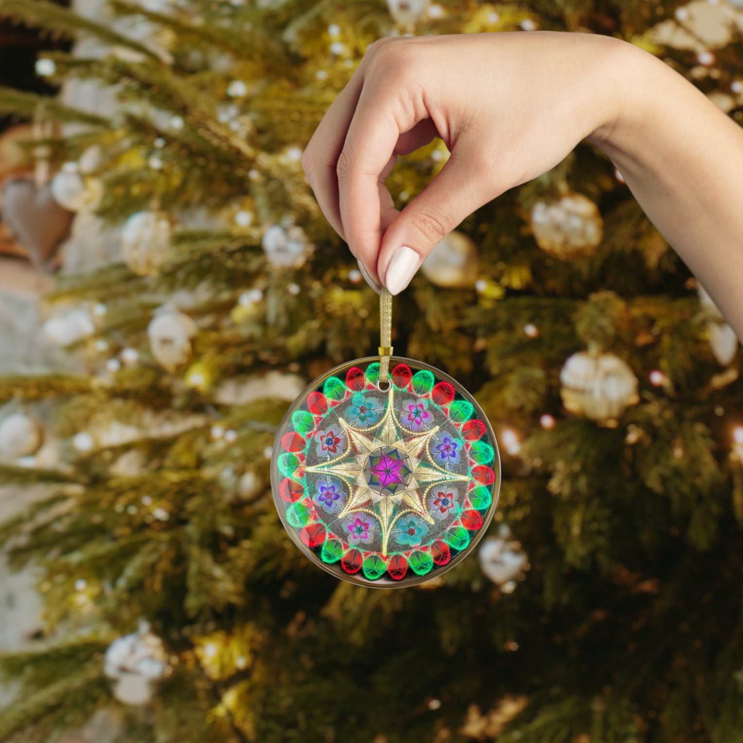 Filipino Parol Glass Ornament