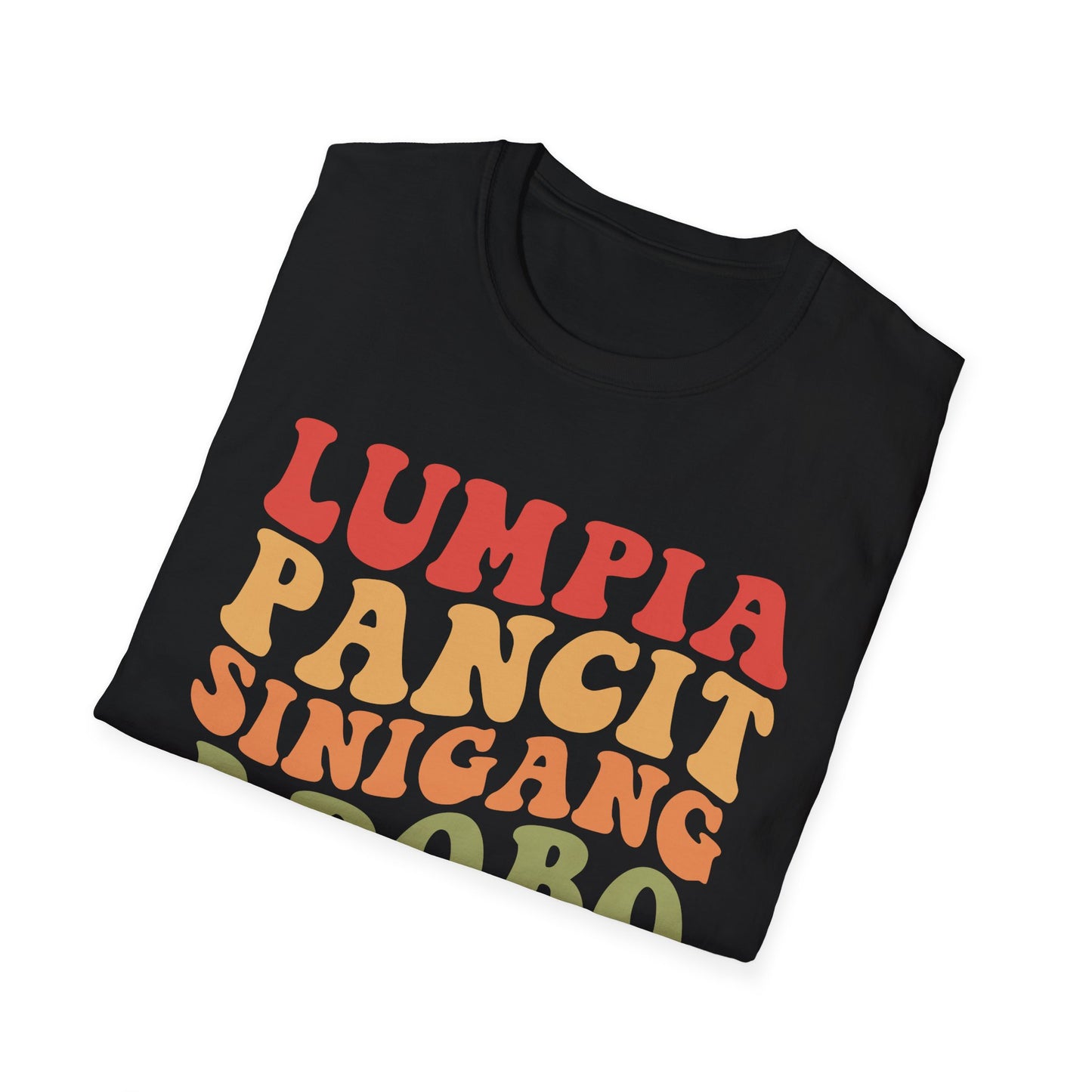 Filipino Food List T-Shirt | Filipino Pride, Lumpia Adobo Halo-Halo, Filipino Cuisine Tee