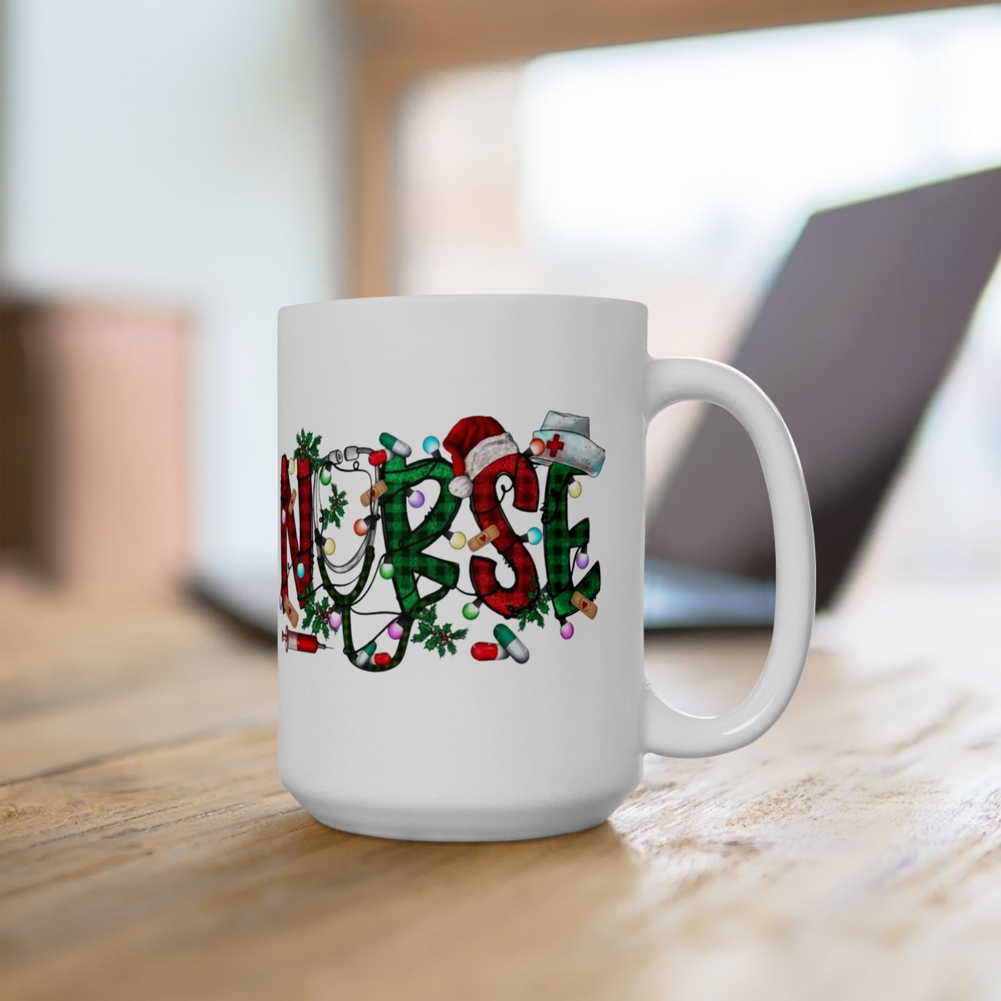 Nurse holiday Ceramic Mug 15oz contact seller for right handed mug