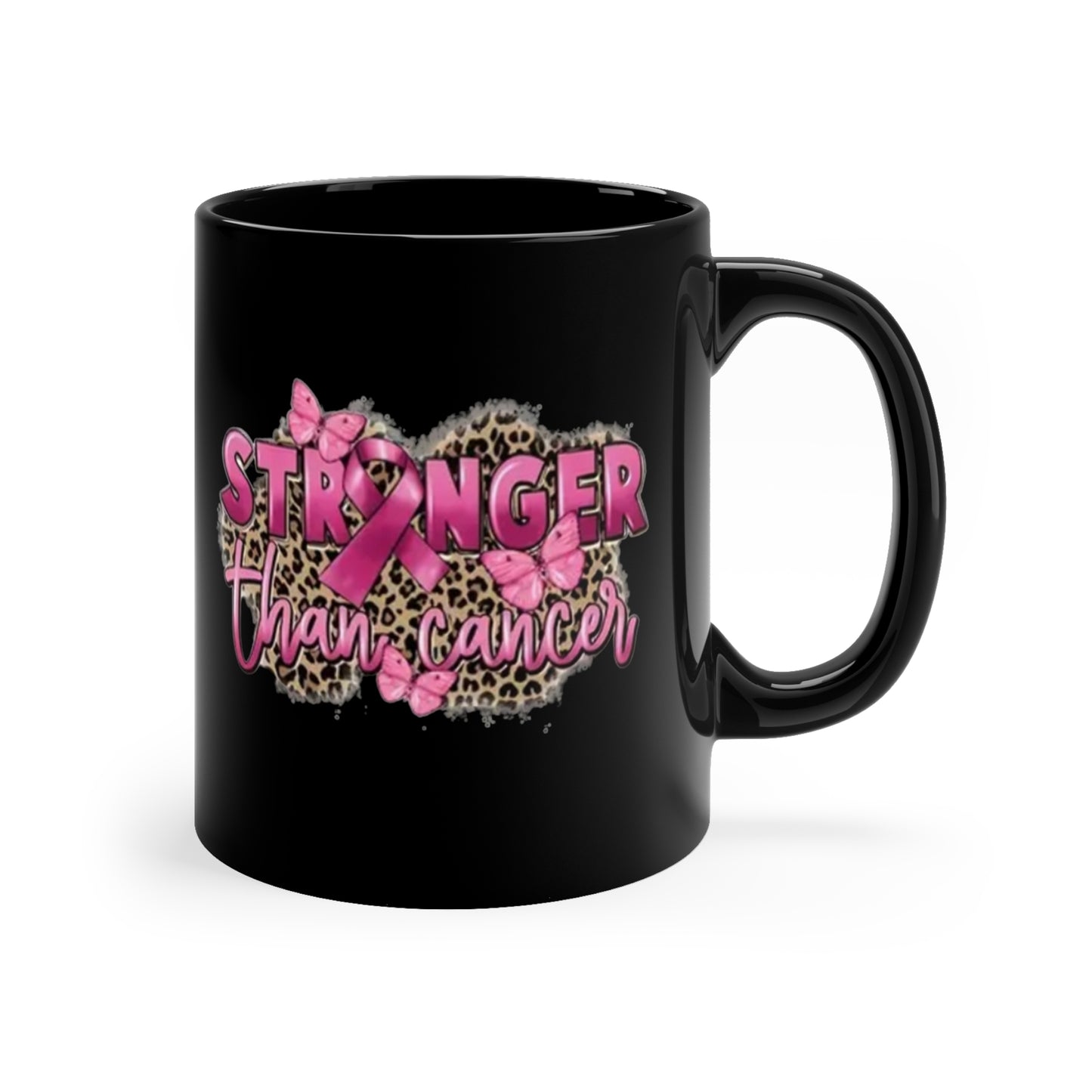 Stronger then cancer11oz Black Mug