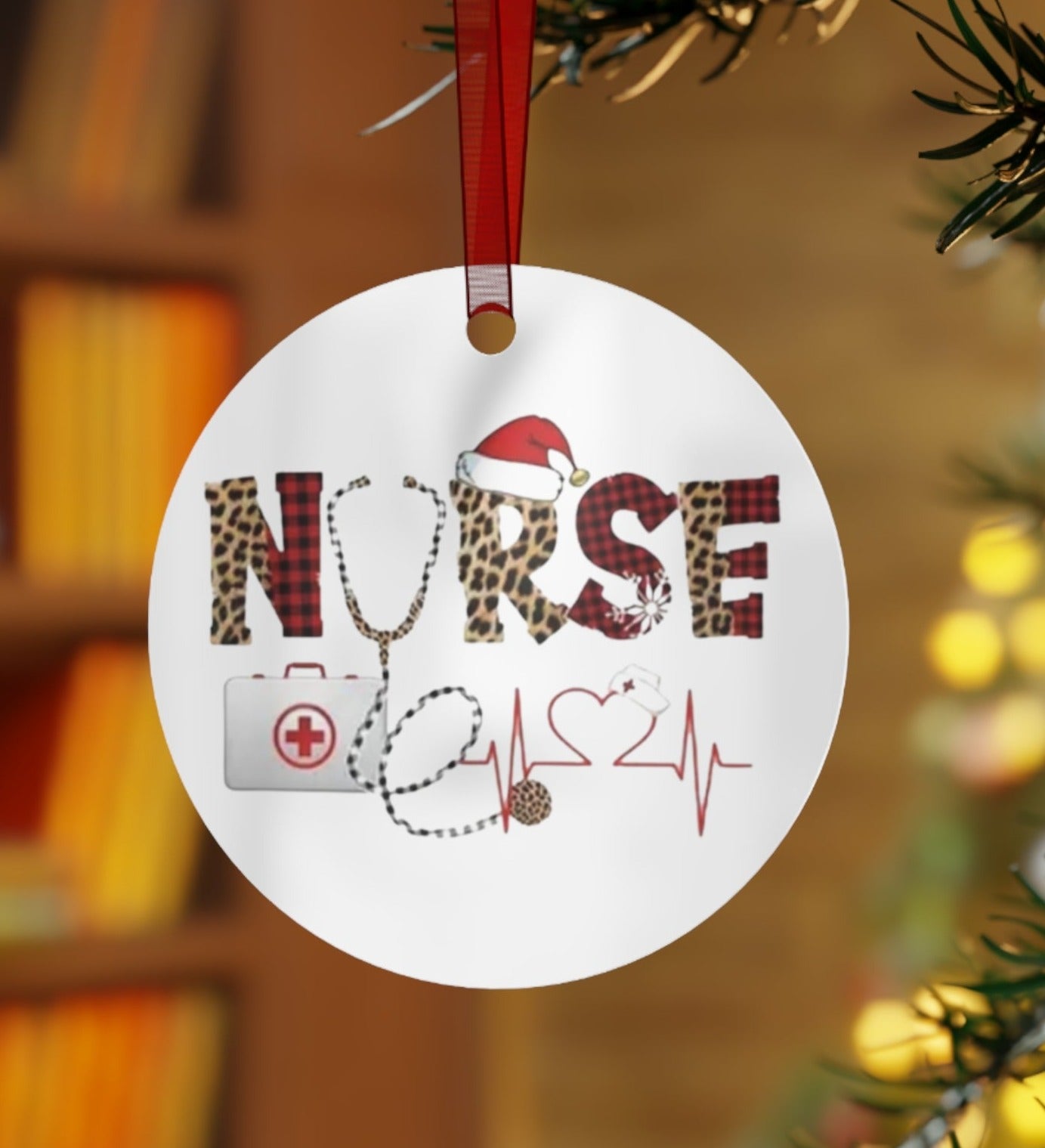 Nurse Christmas Metal Ornaments