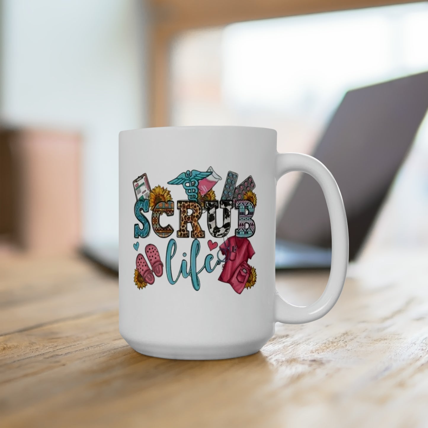 Medical field Ceramic Mug 15oz contact seller for right handed mug