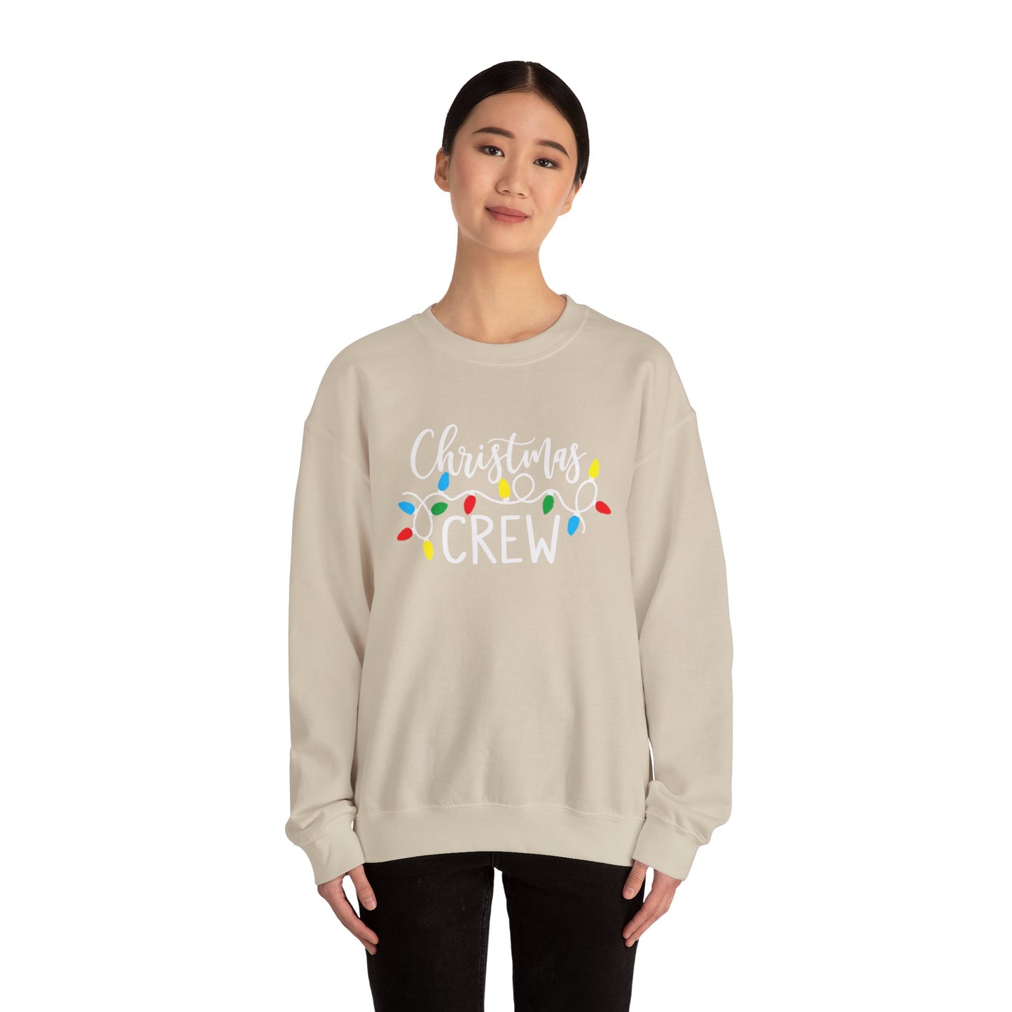 Christmas Crew sweatshirt Matching Family Christmas Shirts Holiday Lights Graphic Tee Cute Xmas Shirt for Women Festive Holiday Party top