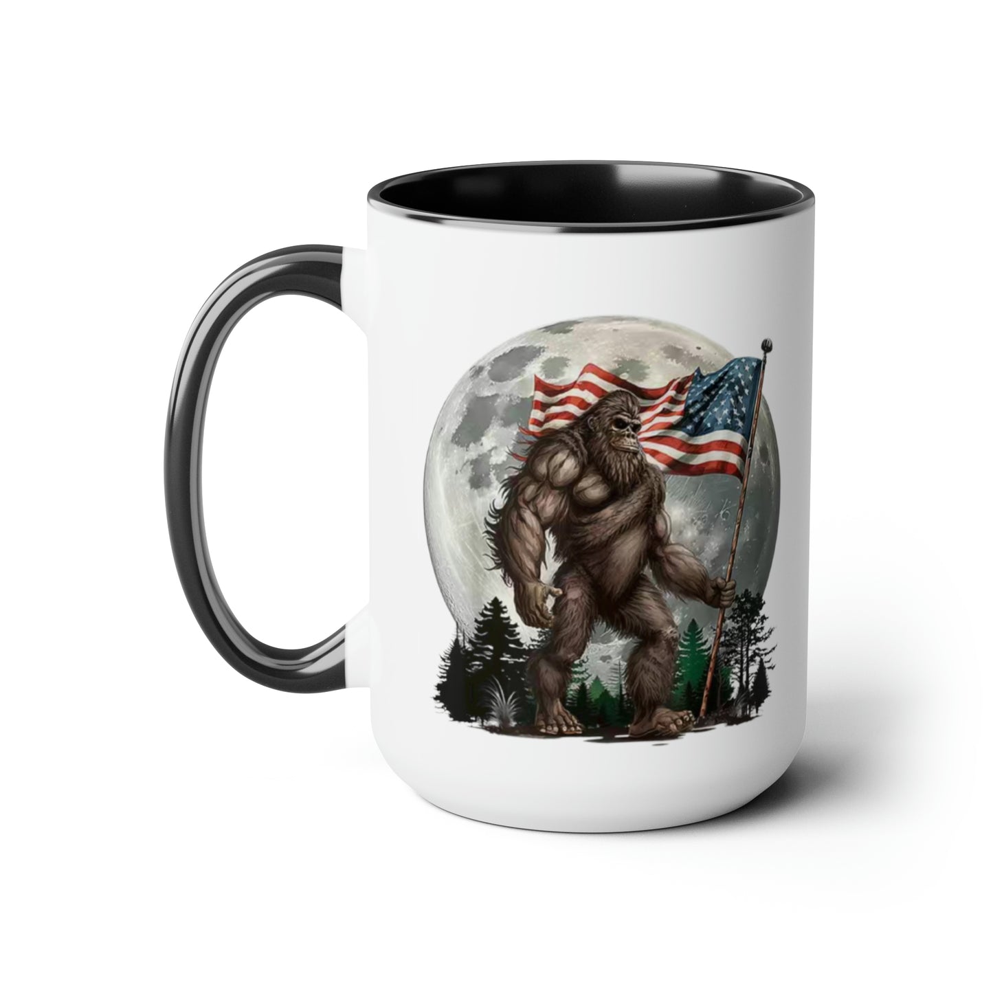 Ape moon Two-Tone Coffee Mugs, 15oz