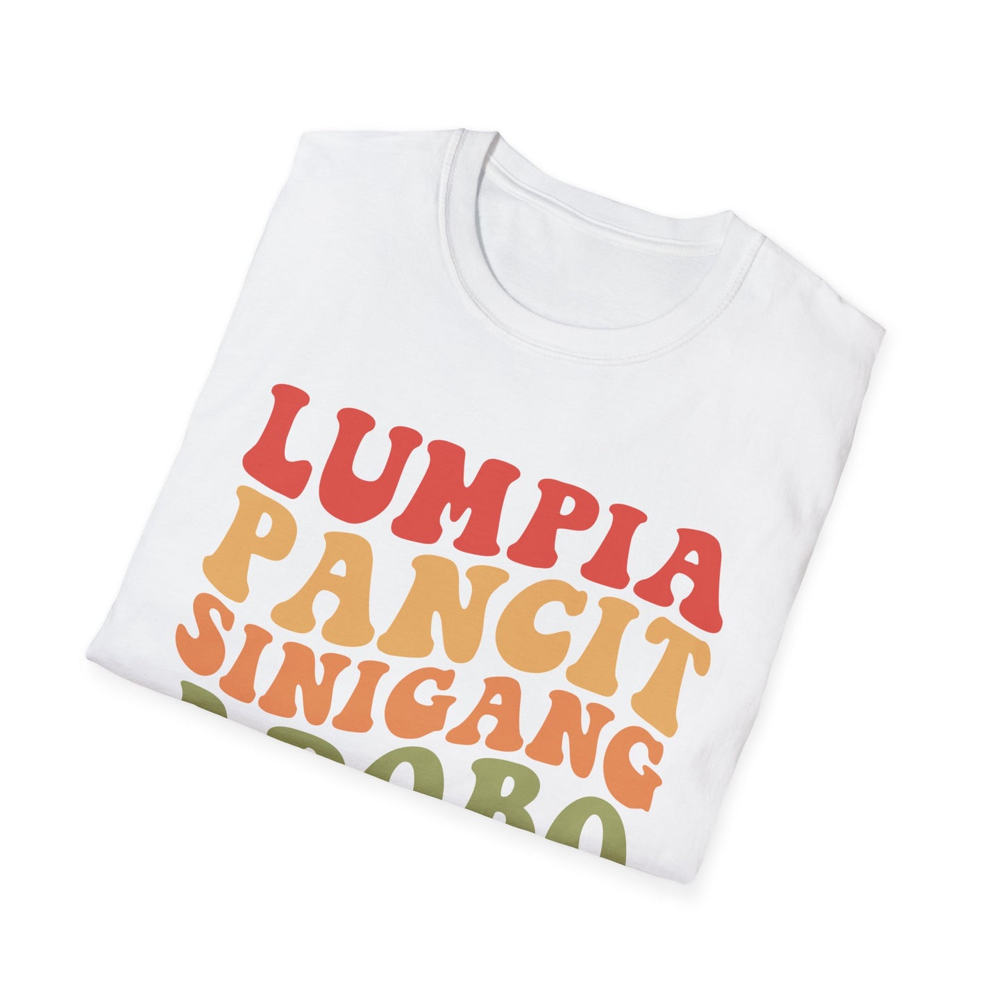 Filipino Food List T-Shirt | Filipino Pride, Lumpia Adobo Halo-Halo, Filipino Cuisine Tee