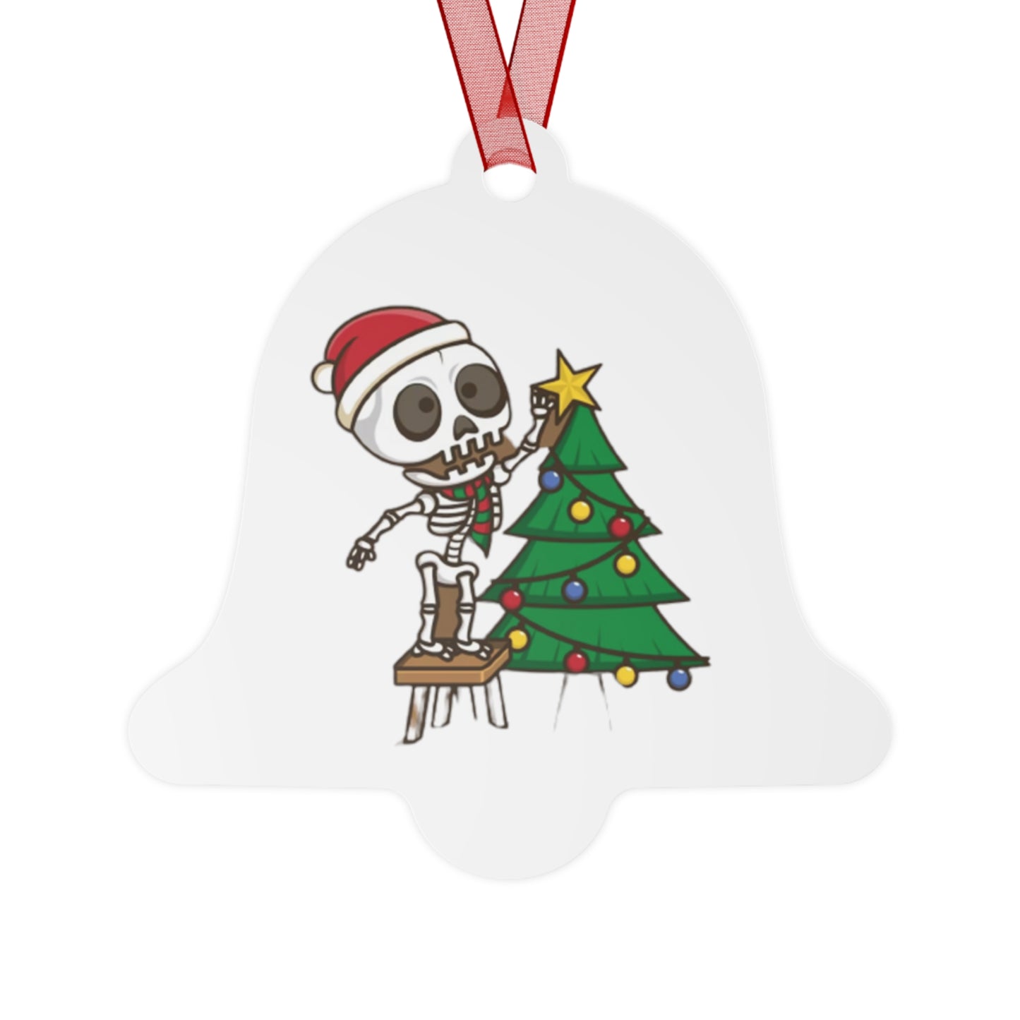 Skeleton Christmas Metal Ornaments