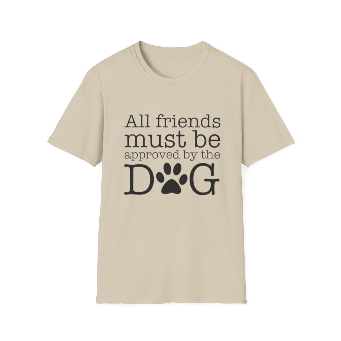 Dog Approved  Softstyle T-Shirt, Best Friend Gift, Funny Dog Lover Tee, Pet Owner Shirt, Cute Animal Print Shirt