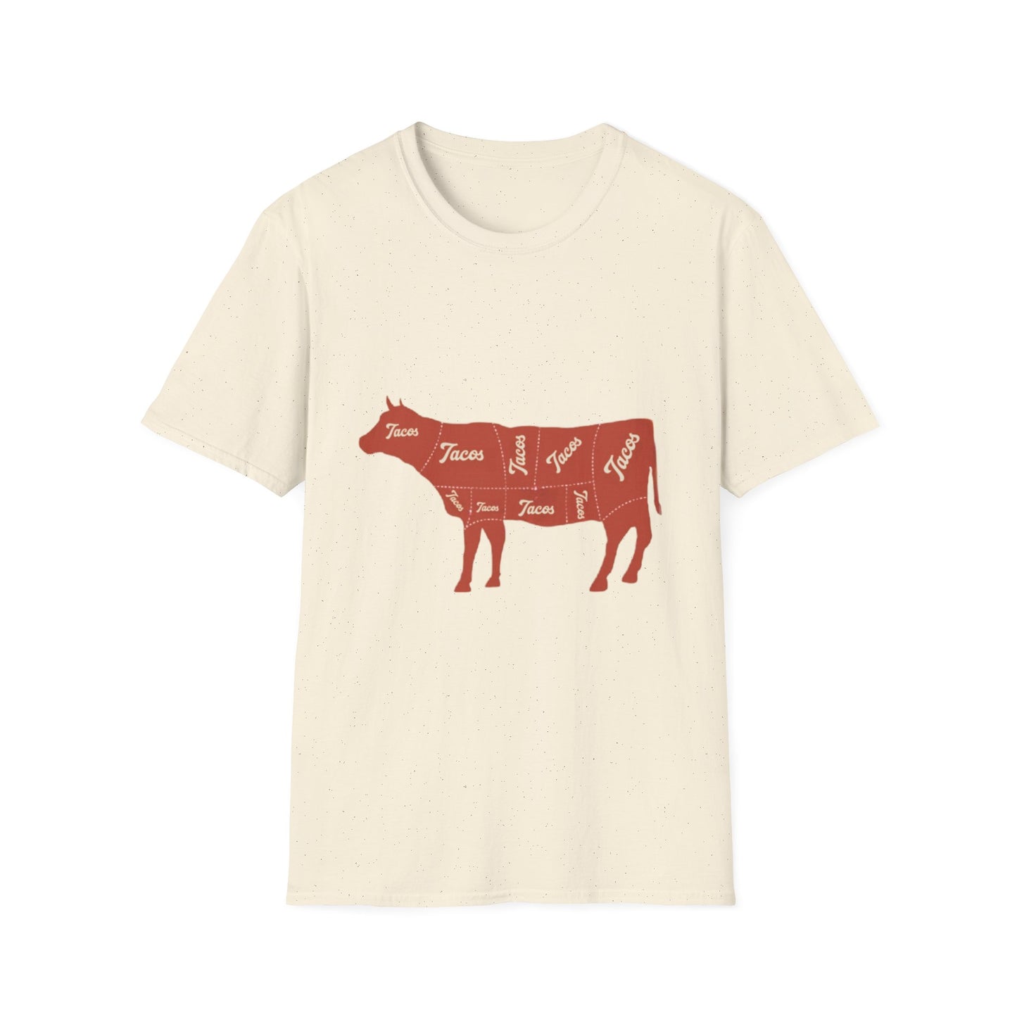 Funny Cow Taco Meat Diagram Unisex T-Shirt, Graphic Tee, Novelty Top, Animal Lover Gift, Farm Animal Shirt