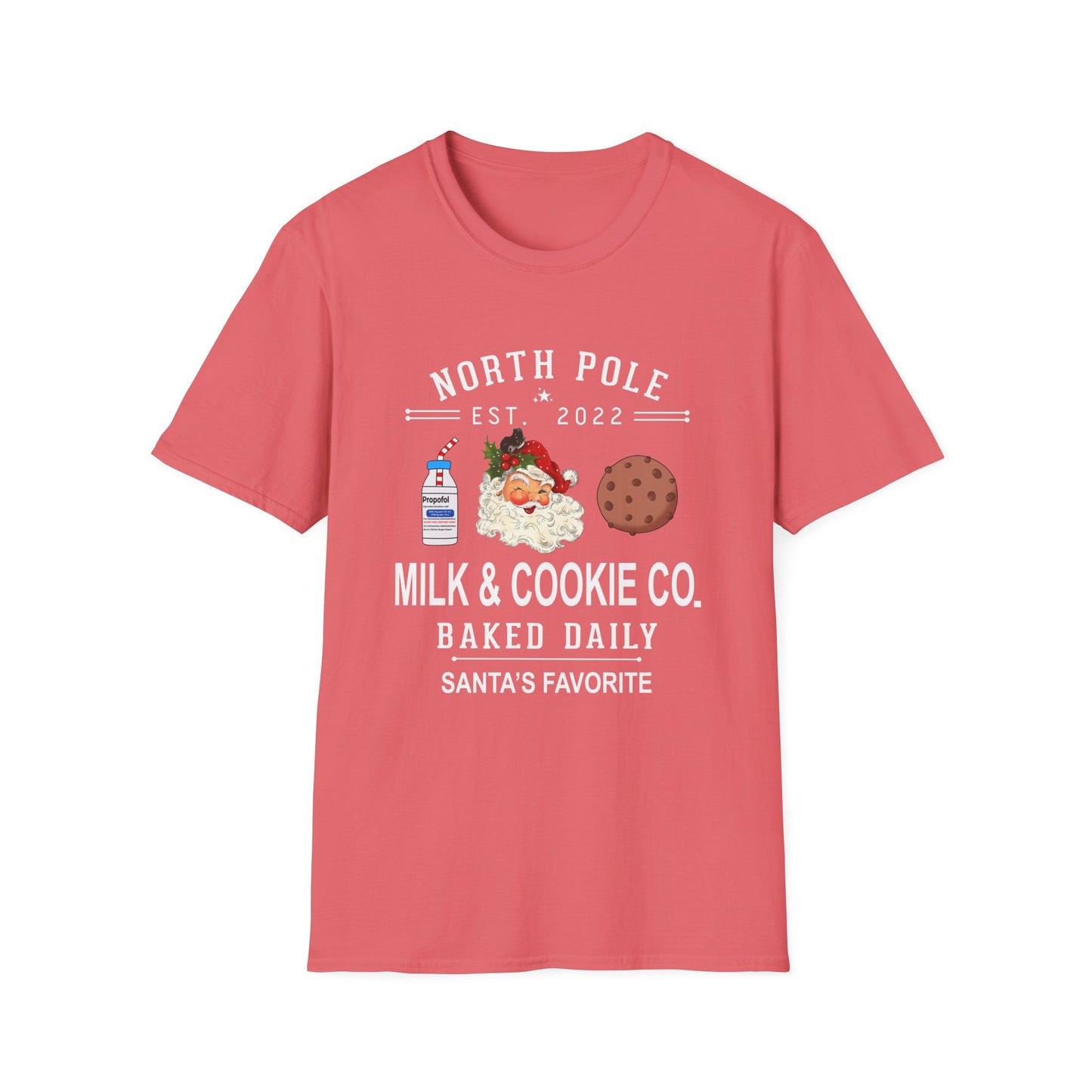 Funny 'Propofol' Milk and Cookies Co Unisex Softstyle T-Shirt for nurse, nurse aesthetic, anesthesiologist, medical humor apparel,