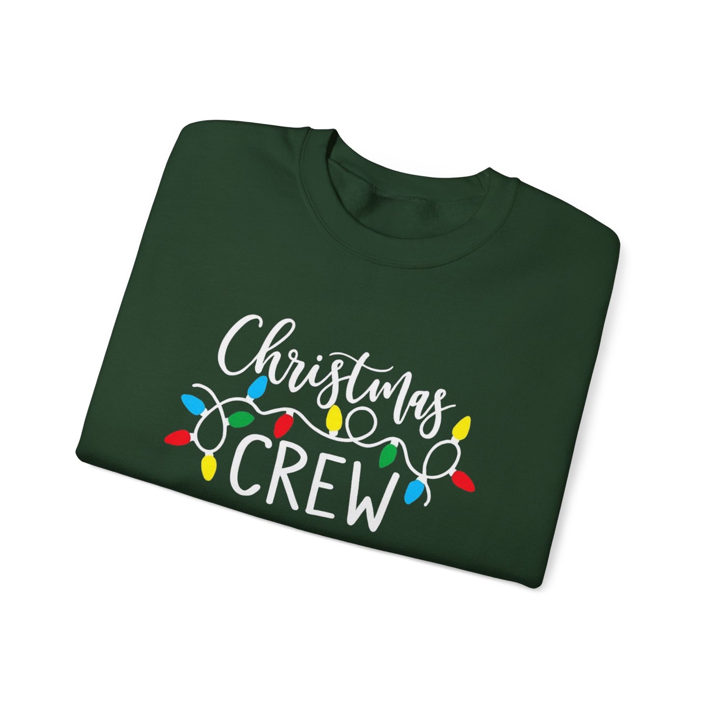 Christmas Crew sweatshirt Matching Family Christmas Shirts Holiday Lights Graphic Tee Cute Xmas Shirt for Women Festive Holiday Party top