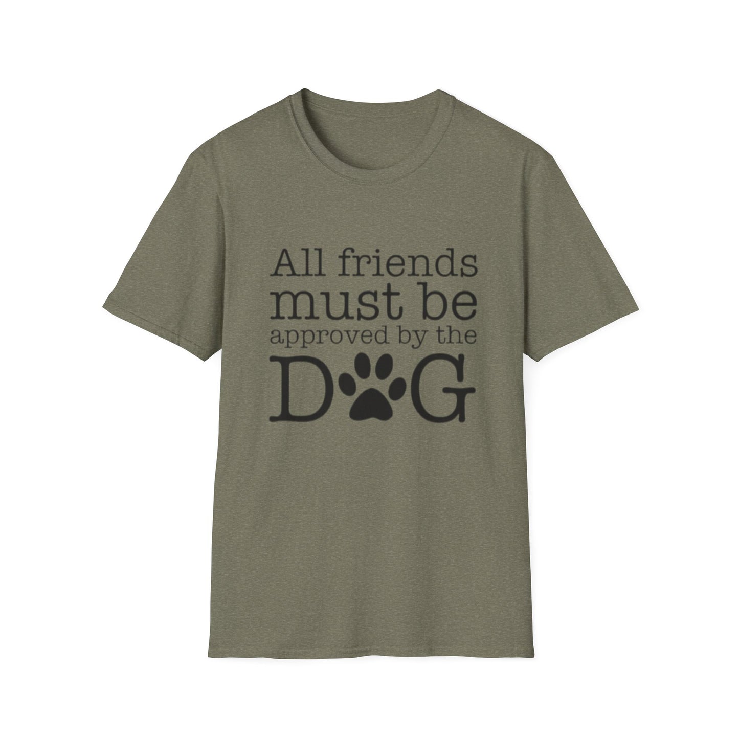 Dog Approved  Softstyle T-Shirt, Best Friend Gift, Funny Dog Lover Tee, Pet Owner Shirt, Cute Animal Print Shirt