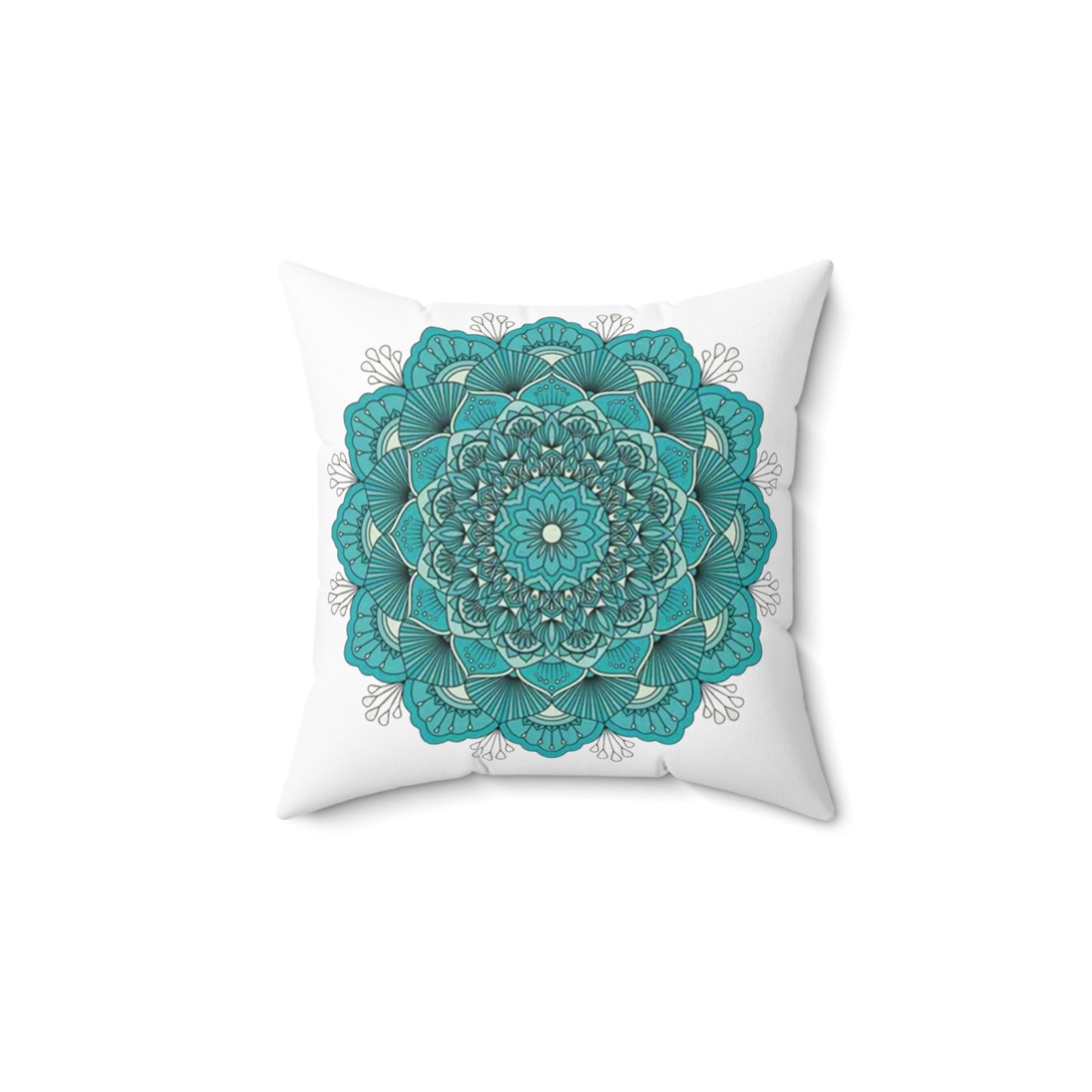 Blue Mandala Spun Polyester Square Pillow