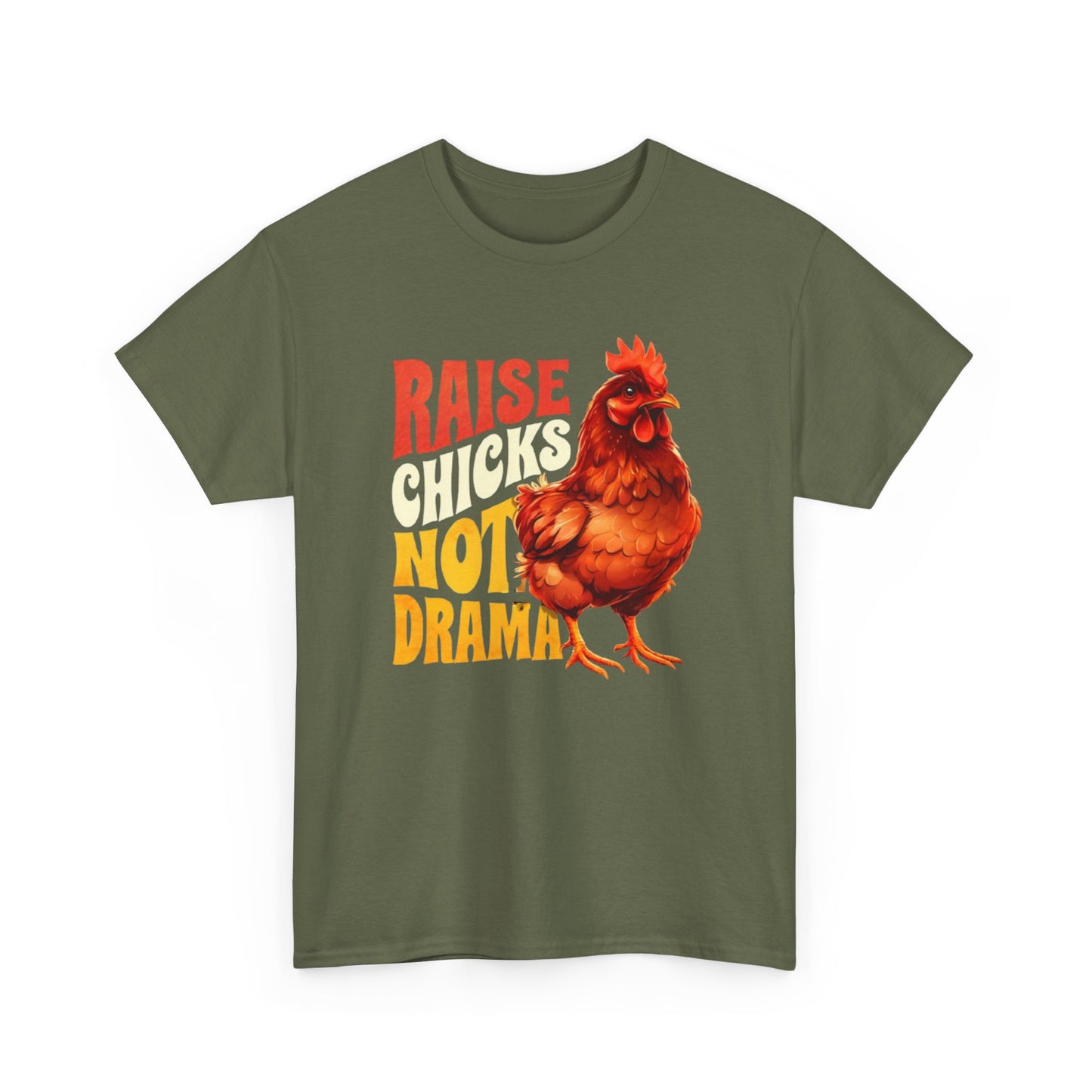 Chicken Lover Unisex Tee, Raise Chickens Not Drama T-Shirt, Farm Animal Graphic Shirt, Funny Hen Rooster Top, Country Life Apparel
