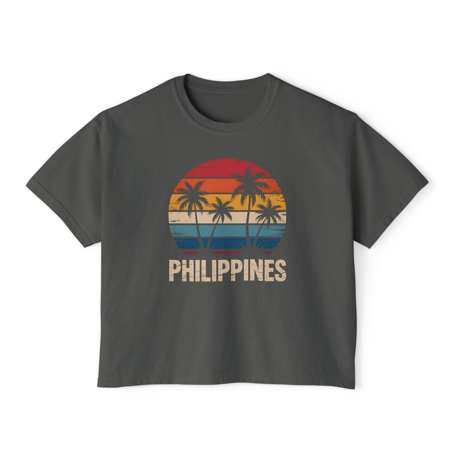 Philippines Heritage Women's Boxy Tee, Filipino Pride Shirt, Relaxed Fit Boxer Tshirt, Ethnic Cultural Clothing, Pinoy Top