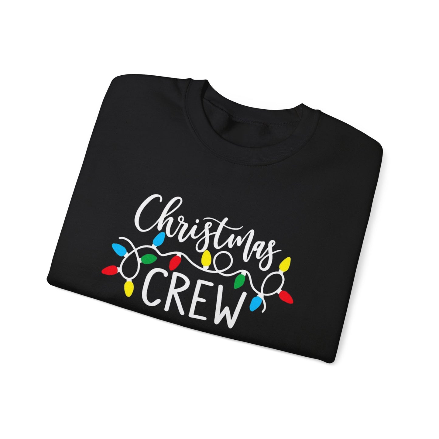 Christmas Crew sweatshirt Matching Family Christmas Shirts Holiday Lights Graphic Tee Cute Xmas Shirt for Women Festive Holiday Party top