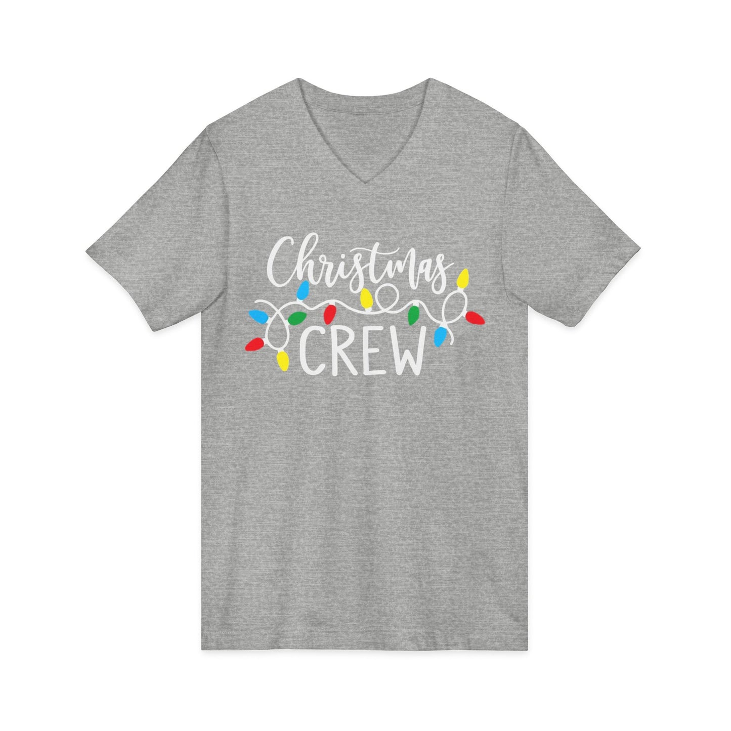 Christmas Crew Shirt  Matching Christmas Family T-Shirts  Holiday Lights Graphic Tee  Cute Xmas Shirt Women  Festive Holiday Party Outfit