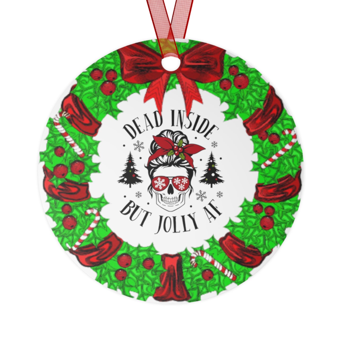 Skeleton Christmas Metal Ornaments