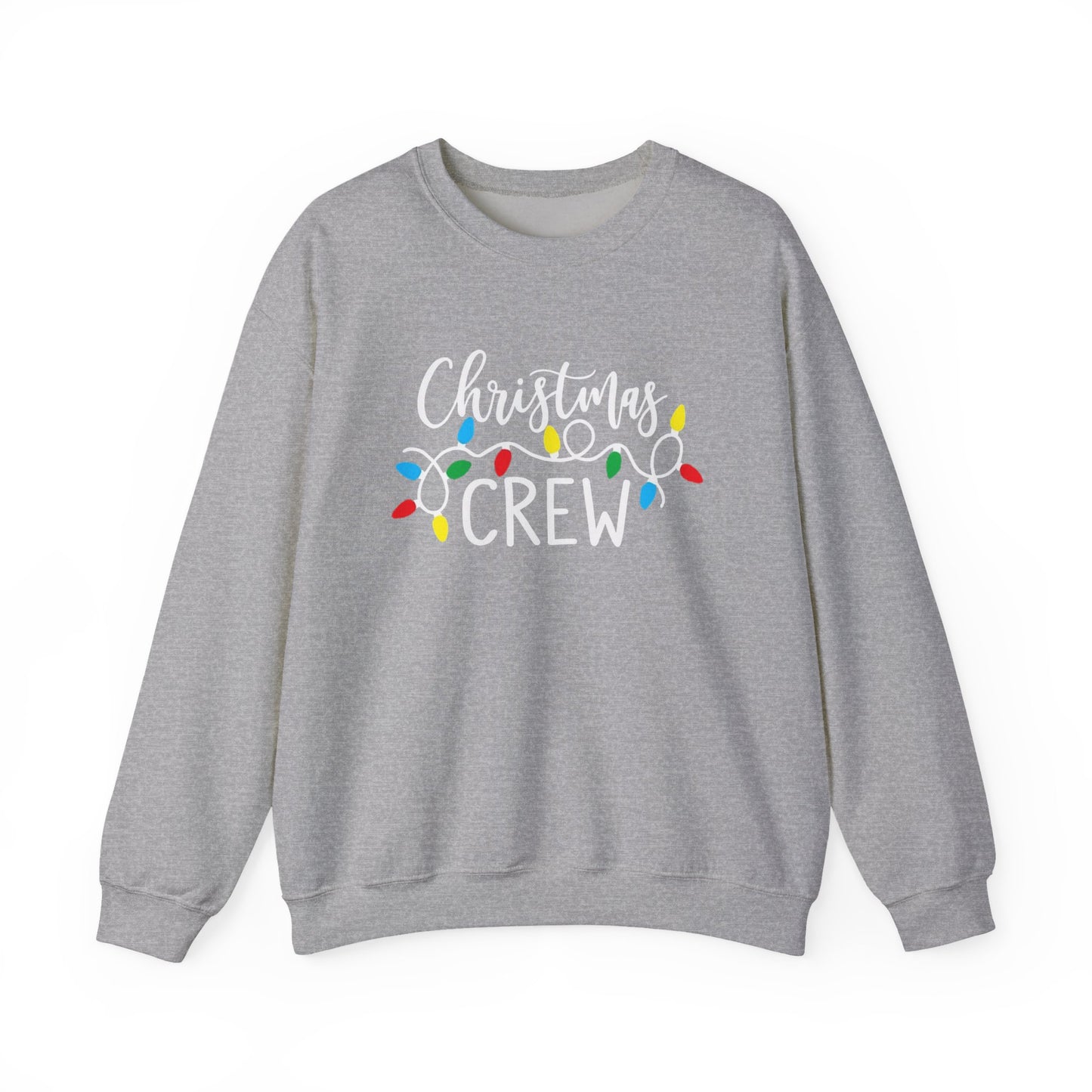 Christmas Crew sweatshirt Matching Family Christmas Shirts Holiday Lights Graphic Tee Cute Xmas Shirt for Women Festive Holiday Party top
