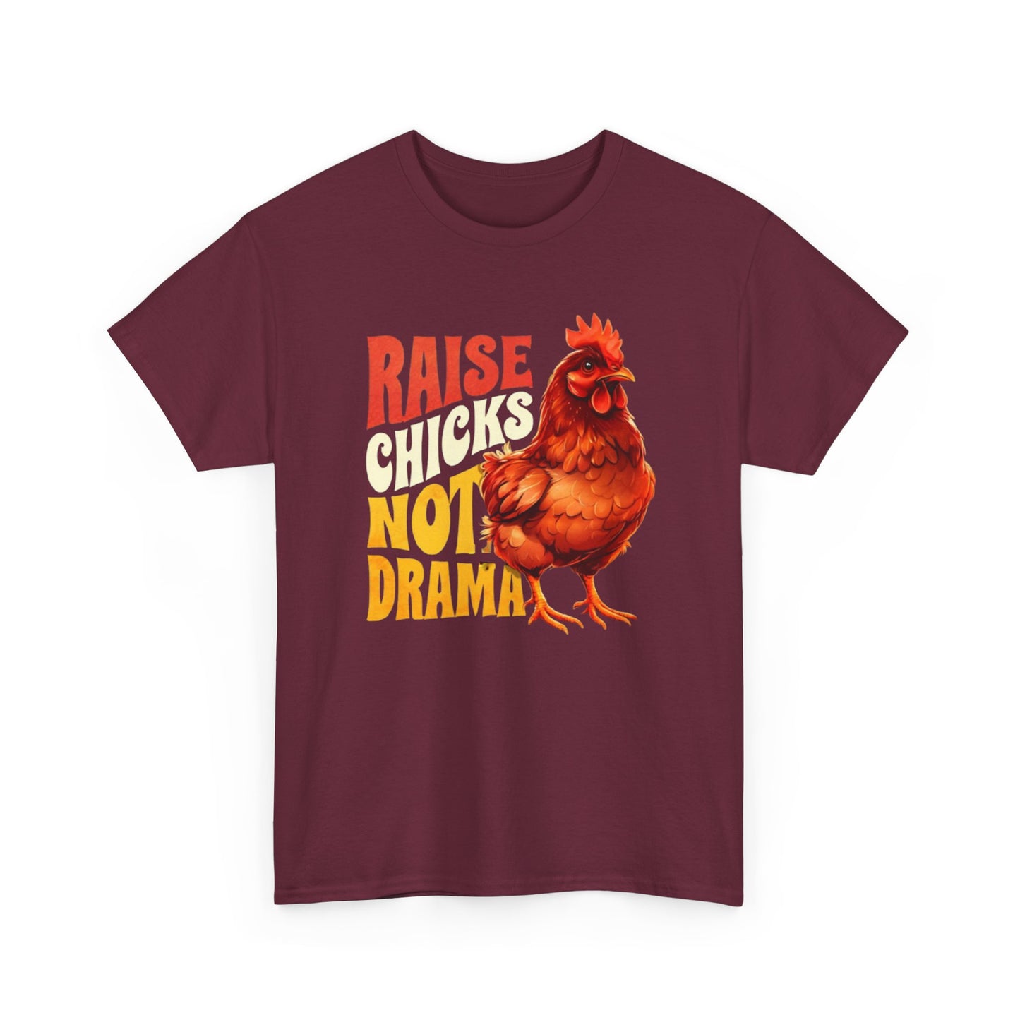 Chicken Lover Unisex Tee, Raise Chickens Not Drama T-Shirt, Farm Animal Graphic Shirt, Funny Hen Rooster Top, Country Life Apparel