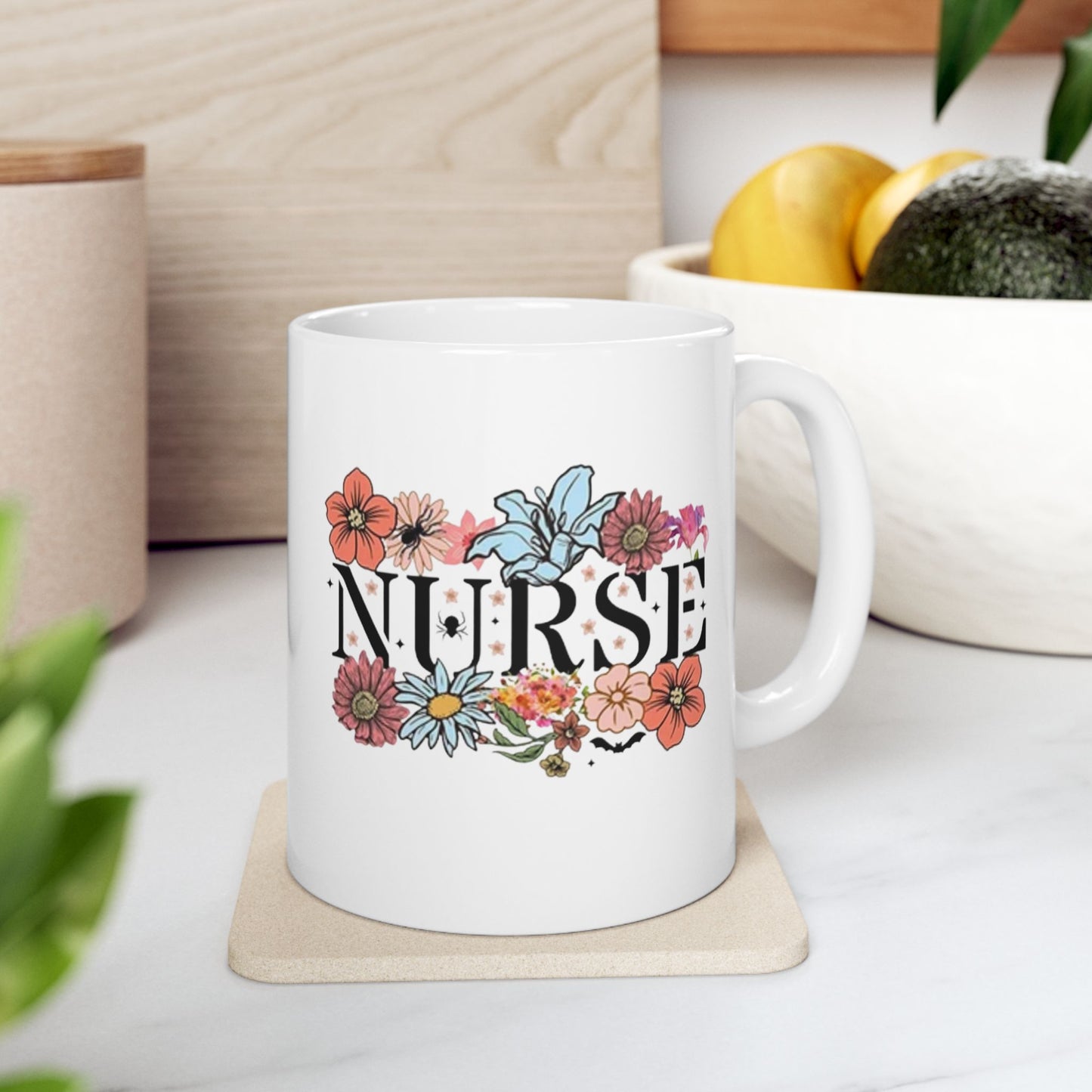 Nurse Ceramic Mug 11oz( Contact seller for customize cup into change to right hand in mug.)