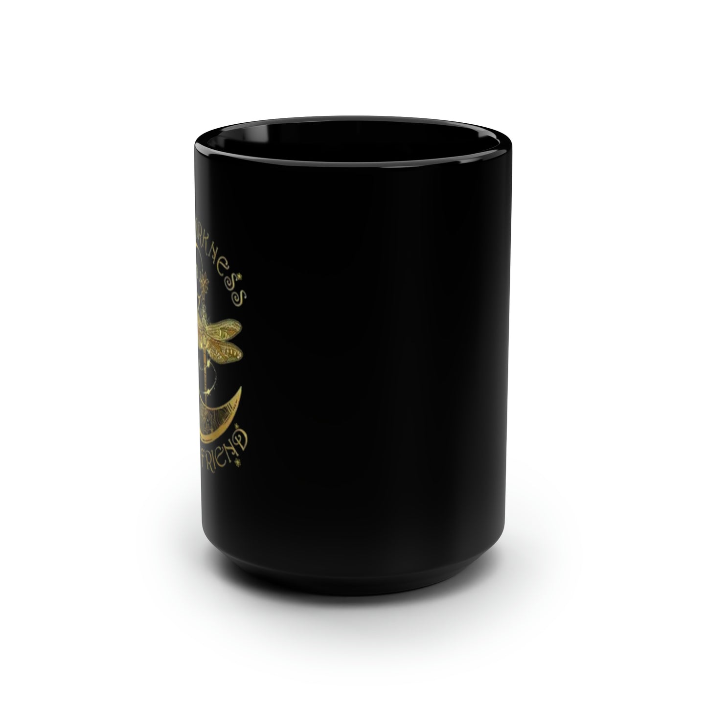 Fire fly (hello darkness)Black Mug, 15oz