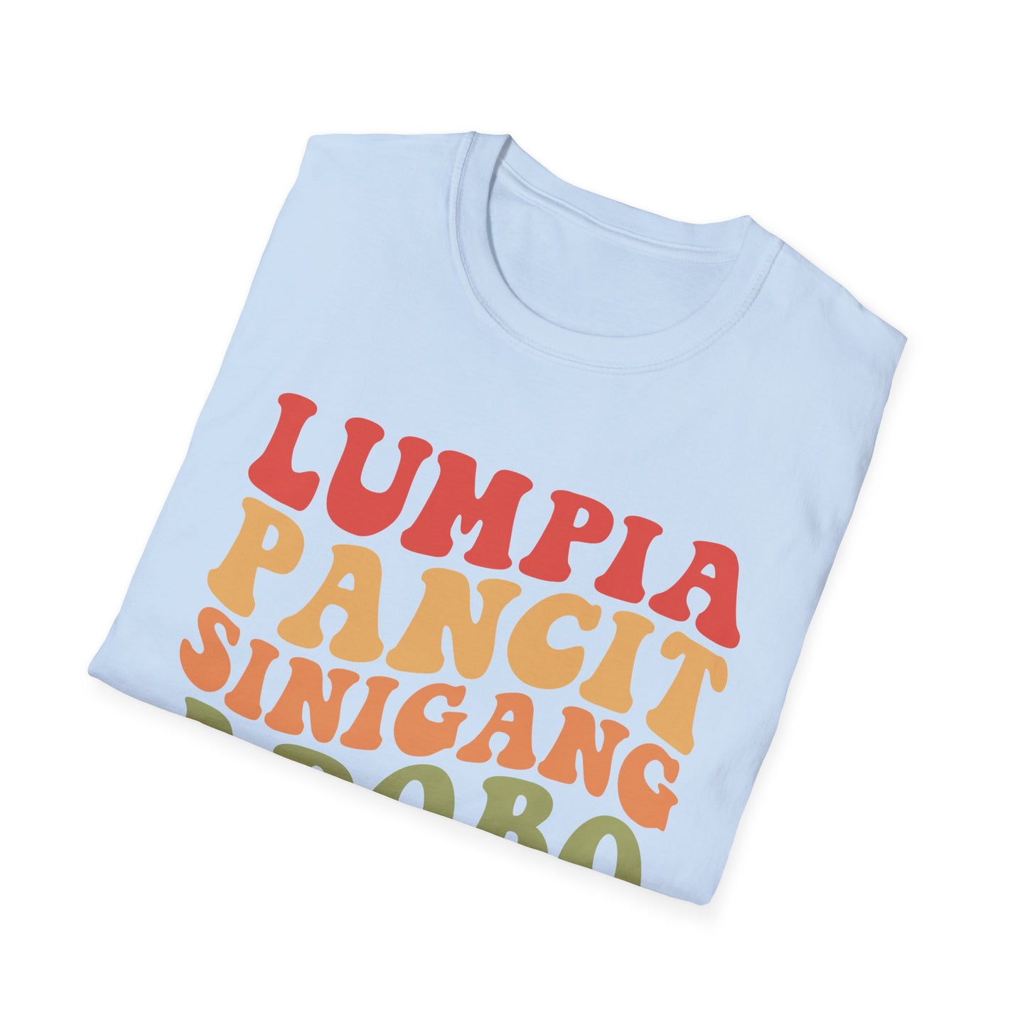 Filipino Food List T-Shirt | Filipino Pride, Lumpia Adobo Halo-Halo, Filipino Cuisine Tee