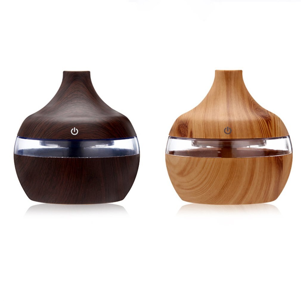 Wood Grain Essential Oil Aromatherapy Diffuser USB Charging Home Air Humidifier Purify Soothing LED Night Light Mist Maker