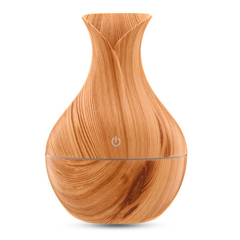 Creative Vase Humidifier Wood Grain Usb Colorful Lamp Office Air Humidifier Ball Marquee Essential Oil Diffuse Aroma Diffuser