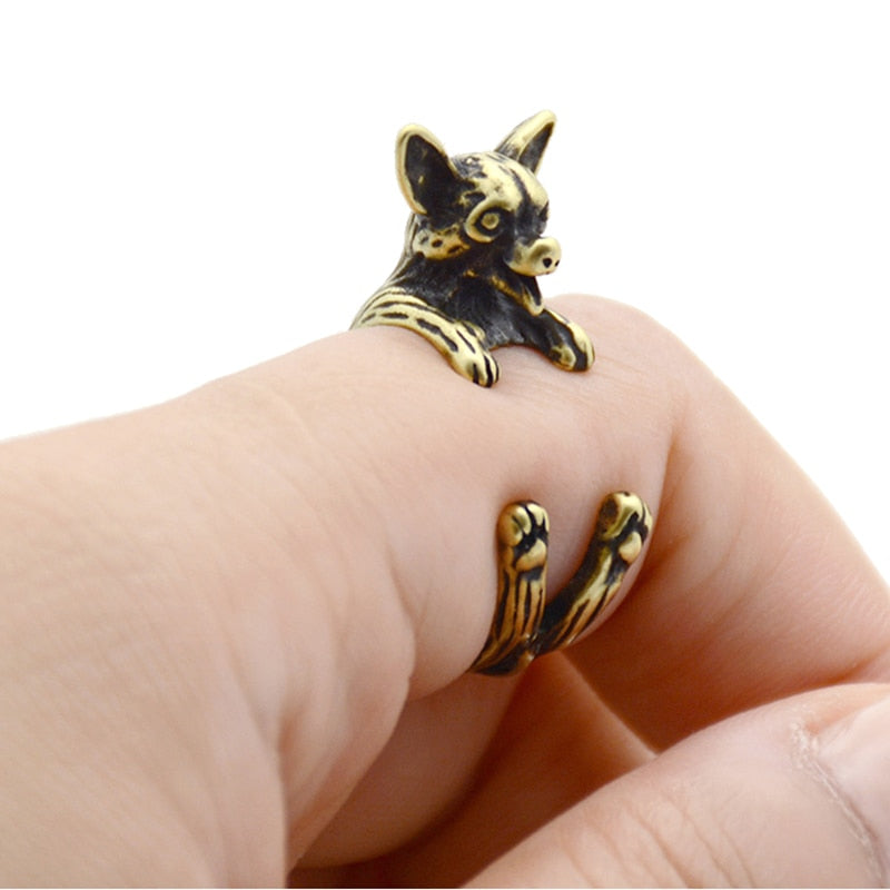 Vintage 3D Basset Hound&Labrador&Shih Tzu&Pug Rings For Women Anel Animal Ring Dog Anillos Couple Ring Men Jewelry Lover Gift