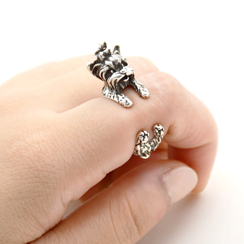 Vintage 3D Basset Hound&Labrador&Shih Tzu&Pug Rings For Women Anel Animal Ring Dog Anillos Couple Ring Men Jewelry Lover Gift