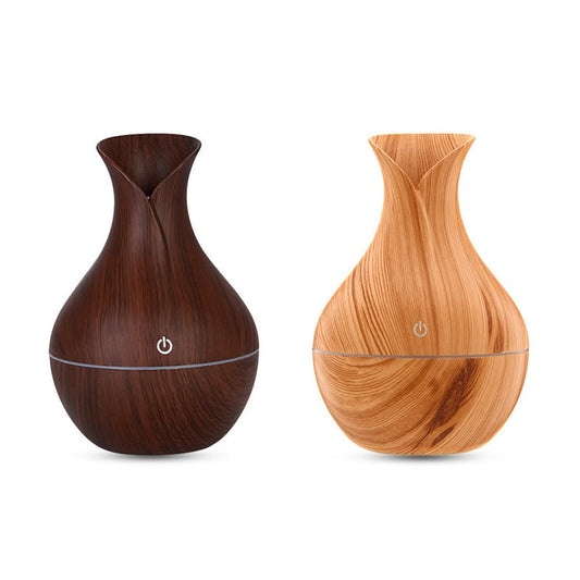 Creative Vase Humidifier Wood Grain Usb Colorful Lamp Office Air Humidifier Ball Marquee Essential Oil Diffuse Aroma Diffuser