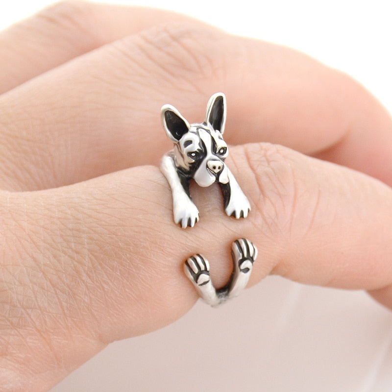 Vintage 3D Basset Hound&Labrador&Shih Tzu&Pug Rings For Women Anel Animal Ring Dog Anillos Couple Ring Men Jewelry Lover Gift