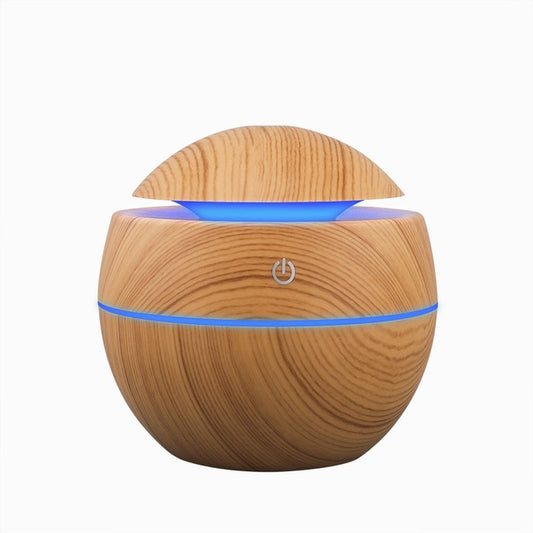 Humidifier Electric Air Aroma Diffuser Wood Ultrasonic 130ML Air Humidifier Essential Oil Aromatherapy Cool Mist Maker For Home