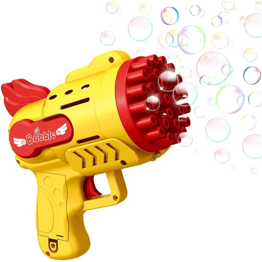 Bubble Gun Electric Automatic Soap Rocket Bubbles Machine Portable Outdoor LED Light Party Toy For Children Birthday Gifts Toys