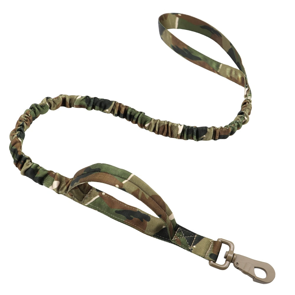 Durable Military Tactical Dog Collar Bungee Leash Set Pet Nylon Walking Training Collar For Medium Large Dogs German Shepard