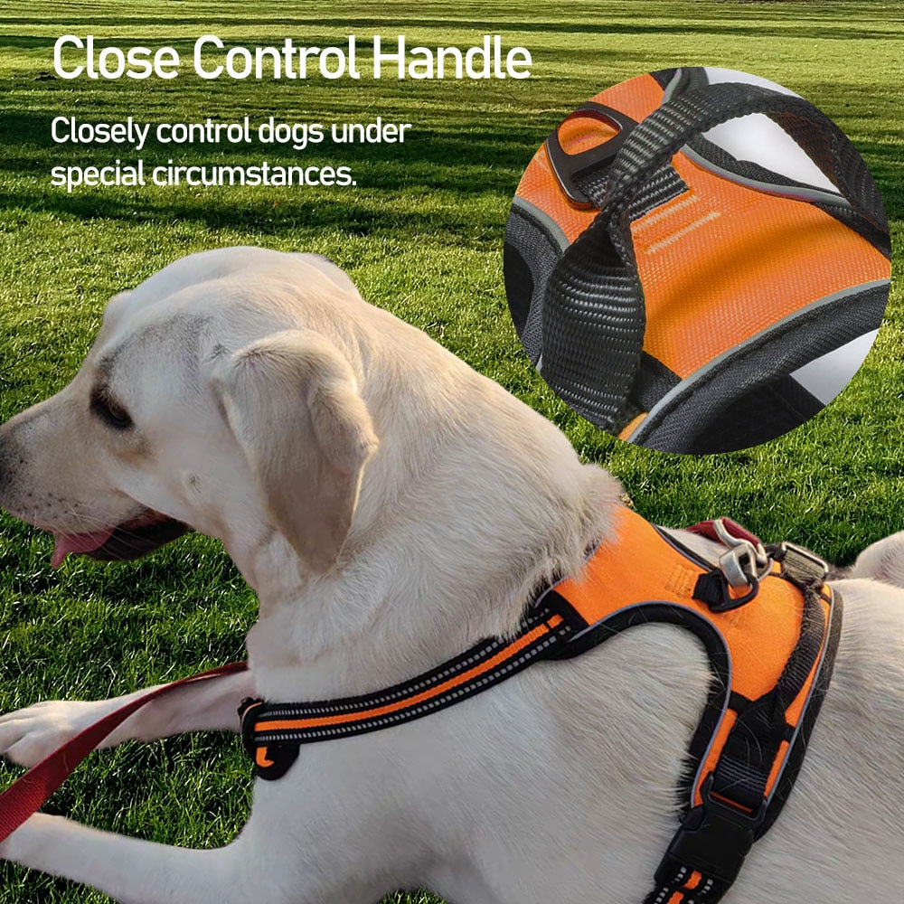 Dog Harness Reflective Harness Vest Outdoor Walking Training Vest With Handle For Golden Retriever Medium Large Dogs Accessories