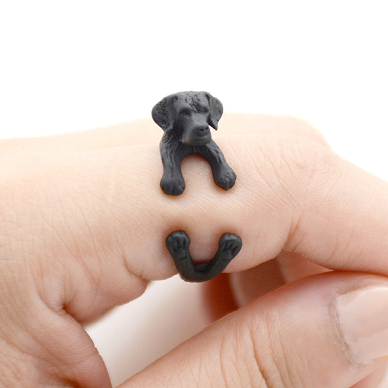 Vintage 3D Basset Hound&Labrador&Shih Tzu&Pug Rings For Women Anel Animal Ring Dog Anillos Couple Ring Men Jewelry Lover Gift