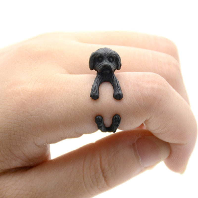 Vintage 3D Basset Hound&Labrador&Shih Tzu&Pug Rings For Women Anel Animal Ring Dog Anillos Couple Ring Men Jewelry Lover Gift